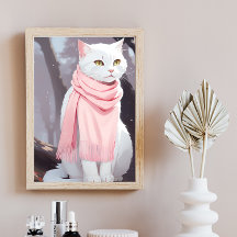 White Cat Pink Outfit Herbst Winter Manga Manga MA