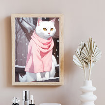 White Cat Pink Outfit Herbst Winter Manga Manga MA