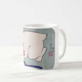 White Cat Playing with a String, Hiroshige Kaffeetasse (VorderseiteRechts)