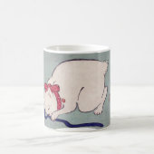 White Cat Playing with a String, Hiroshige Kaffeetasse (Mittel)