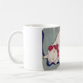 White Cat Playing with a String, Hiroshige Kaffeetasse (Links)