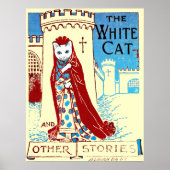 White Cat Print Poster (Vorne)