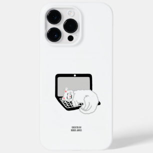 White Cat Schlafen auf Laptop iPhone 14 Pro Max Case-Mate iPhone 14 Pro Max Hülle