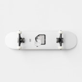 White Cat Sleeping auf der Notebook-Skateboard Skateboard (Horizontal)