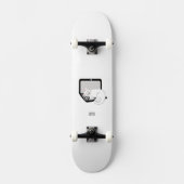 White Cat Sleeping auf der Notebook-Skateboard Skateboard (Vorderseite)