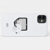 White Cat Sleeping on Laptop Apple iPhone 11 Fall Case-Mate iPhone Hülle (Rückseite (Horizontal))