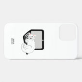 White Cat Sleeping on Laptop Apple iPhone 12 Fall Case-Mate iPhone Hülle (Rückseite (Horizontal))