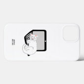 White Cat Sleeping on Laptop Apple iPhone 13 Fall Case-Mate iPhone Hülle (Rückseite (Horizontal))