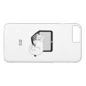 White Cat Sleeping on Laptop iPhone 8/7 Plus Fall Case-Mate iPhone Hülle (Rückseite (Horizontal))