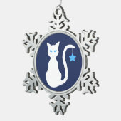 White Cat Snowflake Ornament (Rechts)
