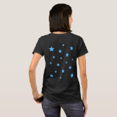 White Cat Stars T - Shirt (Schwarz voll)