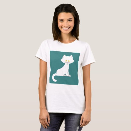 White Cat T - Shirt (Vorne ganz)