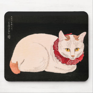 White Cat - Takahashi Shotei Mousepad
