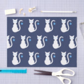 White Cat Tissue Paper Seidenpapier (Handwerk)