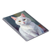 White Cat | Watercolor Cat Pet Painting Notizblock (Rechte Seite)