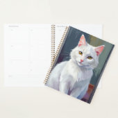 White Cat | Watercolor Cat Pet Painting Planer (Anzeige)