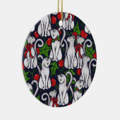 White Cat Weihnachtsgeschenke aus Weihnachten Keramik Ornament (Rechts)