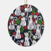 White Cat Weihnachtsgeschenke aus Weihnachten Keramik Ornament (Links)