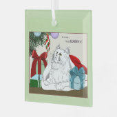White Cat Weihnachtsschmuck Funny (Vorderseite links)