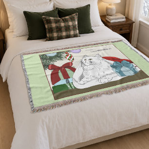 White Cat Weihnachtsschmuck Funny Decke