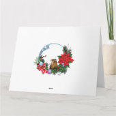 White Cat Weihnachtsschmuck Funny Karte (Rückseite)