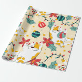 White Cats Wrapping Paper Geschenkpapier (Ungerollt)
