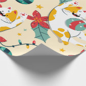 White Cats Wrapping Paper Geschenkpapier (Ecke)