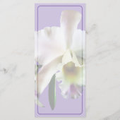 White Cattleya Orchids Wedding Menu Menükarte (Rückseite)