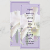 White Cattleya Orchids Wedding Menu Menükarte (Vorne/Hinten)