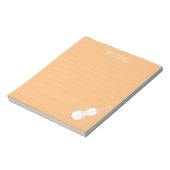 White Cello Personalized Music Lesson Orange Notizblock (Rotiert)