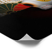 White Ceramic Maneki Neko Poster (Ecke)