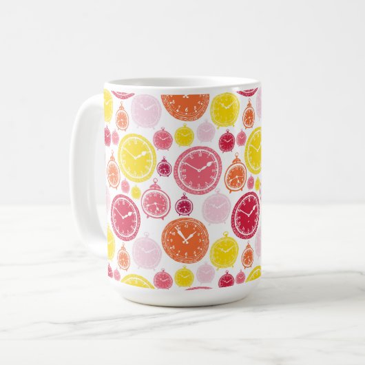 White ceramic mug featuring a pattern kaffeetasse (Vorderseite Links)