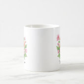 White Ceramic Personalized Mug with Floral Design  Kaffeetasse (Mittel)