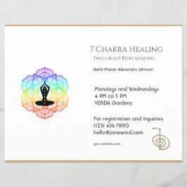White Chakra Energy Healer Foto Reiki Horizontal Flyer