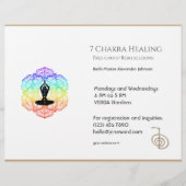 White Chakra Energy Healer Foto Reiki Horizontal Flyer (Vorne)
