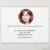 White Chakra Energy Healer Foto Reiki Horizontal Flyer (Hinten)