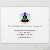 White Chakra Energy Healer Reiki Horizontal Flyer (Hinten)