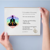 White Chakra Energy Healer Reiki Horizontal Flyer (Hand)