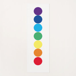 White Chakra Rainbow Dot Yoga Mat Yogamatte
