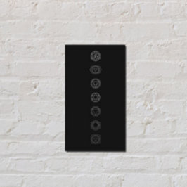 White Chakras Meditation Business Card Visitenkarte