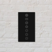 White Chakras Meditation Business Card Visitenkarte