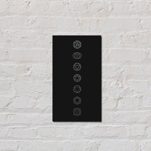 White Chakras Meditation Business Card Visitenkarte