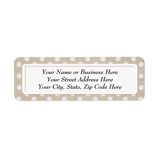 White Chalk Polka Dot Print Rücksendeadressen-Aufk (Vorne)