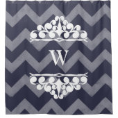 White Chalky Chevrons Chunky Wirbel - Personalisie Duschvorhang (Vorderseite)