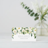 White Champagne Blume Florist Beauty Profession Visitenkarte (Stehend Vorderseite)