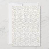 White Champagne Lace Erste Kommunion Einladung (Rückseite)