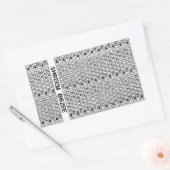 White Chant Shreem Brzee money mantra Rechteckiger Aufkleber (Umschlag)