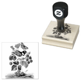 White Cheeking Starling Bramble Scrapbooking Gummistempel