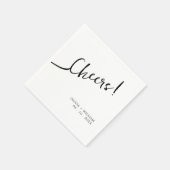 White Cheers Moderner Hochzeitcocktail Napkins Serviette (Ecke)
