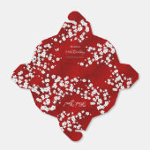 White Cherry Blossom Red Vielen Dank zum Geburtsta Geschenkschachtel (Ungefaltet)